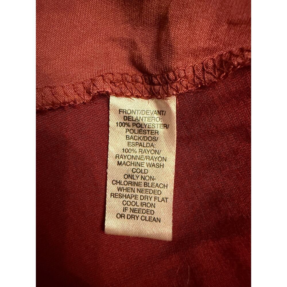 Loft Maternity Maroon Mixed Media Tank Womens L Pre-Owned - Picture 6 of 6